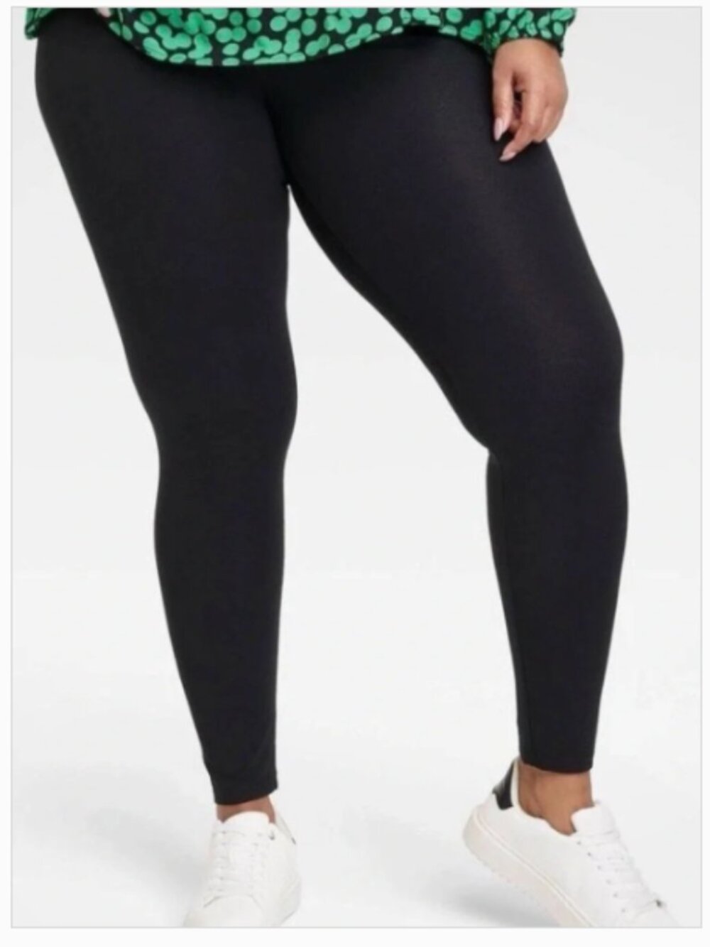 Ava & Viv Women’s Plus Size 3X Legging Black Full Length Slinky Material Stretch